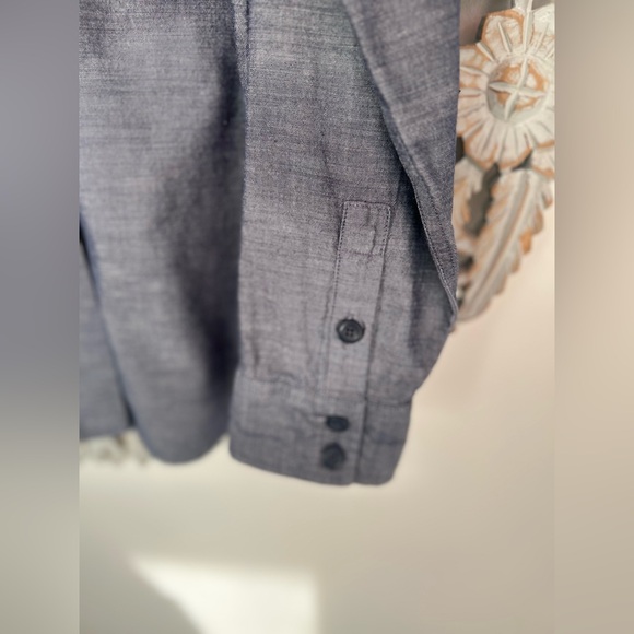 Patagonia Women's Long Sleeved Chambray shirt organic cotton BLUE 10 - Picture 6 of 16